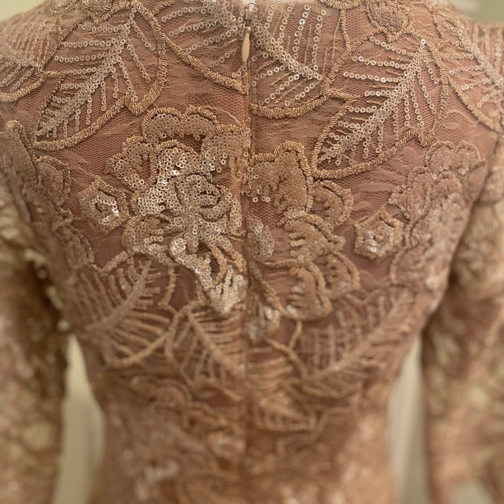 New BHLDN Mackenzie Embroidered Metallic Rose Gold Size 8 - Picture 12 of 15
